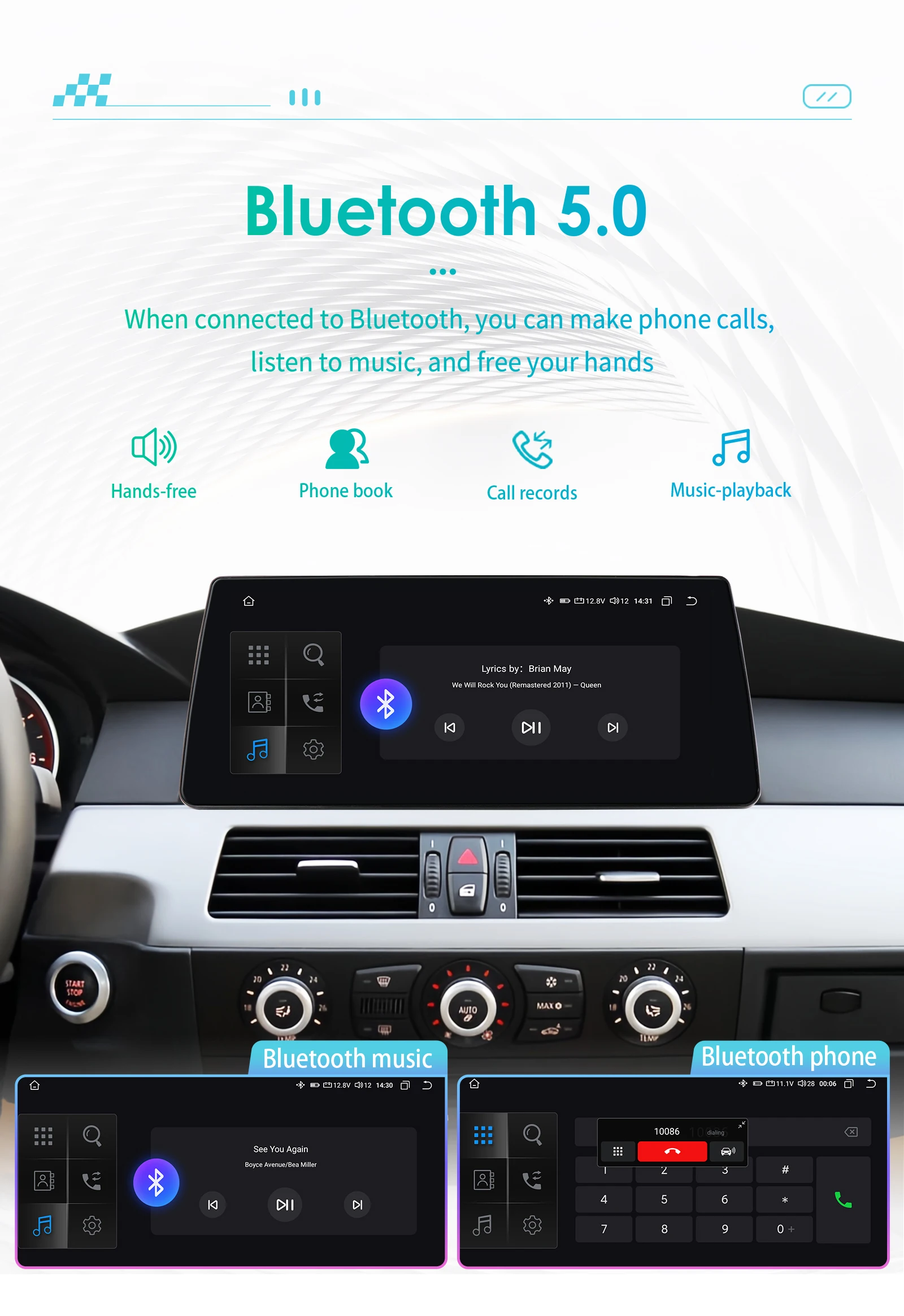 10,25 ZOLL Auto-Multimedia-Player für BMW 5 E60 E61 2005–2010 CCC CIC Autoradio RDS WIFI GPS 4G Wireless CarPlay Android Auto – Detail 19