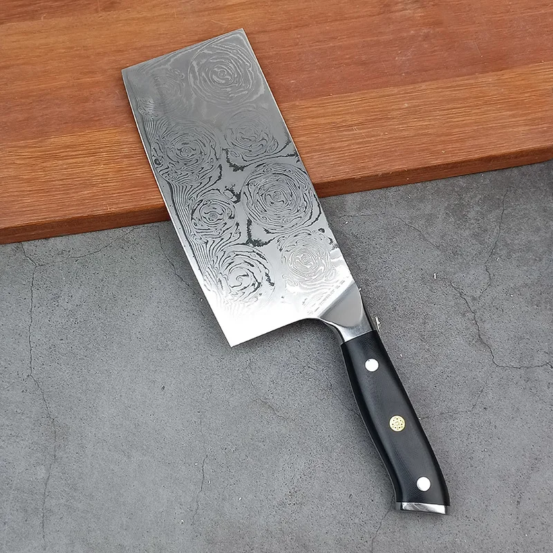 

Slicing Knife Sharp Chef Cleaver Meat Vegetables 10Cr15MoV 67 Layer Damascus Steel Blade G10 Handle Kitchen Knives Cooking Tools
