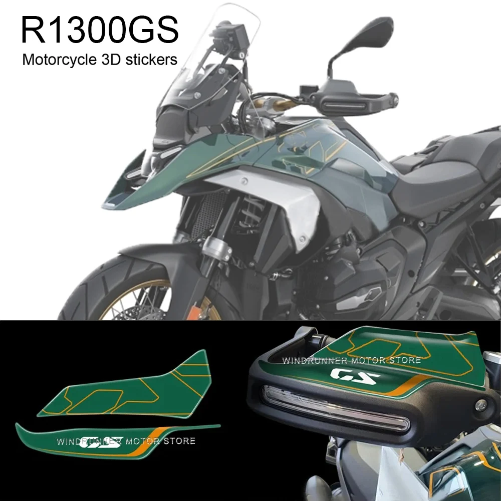 

3D резиновая наклейка для BMW R1300GS R1300 GS r 1300 gs 2024, Защитная Наклейка для мотоцикла, водонепроницаемая наклейка для защиты рук