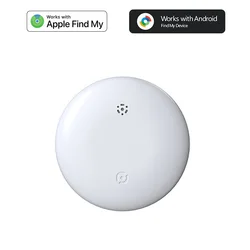 Bluetooth Tracker & Item Locator - Key & Bag Finder with Phone Tracking - Elegant Black (White - 1pack)