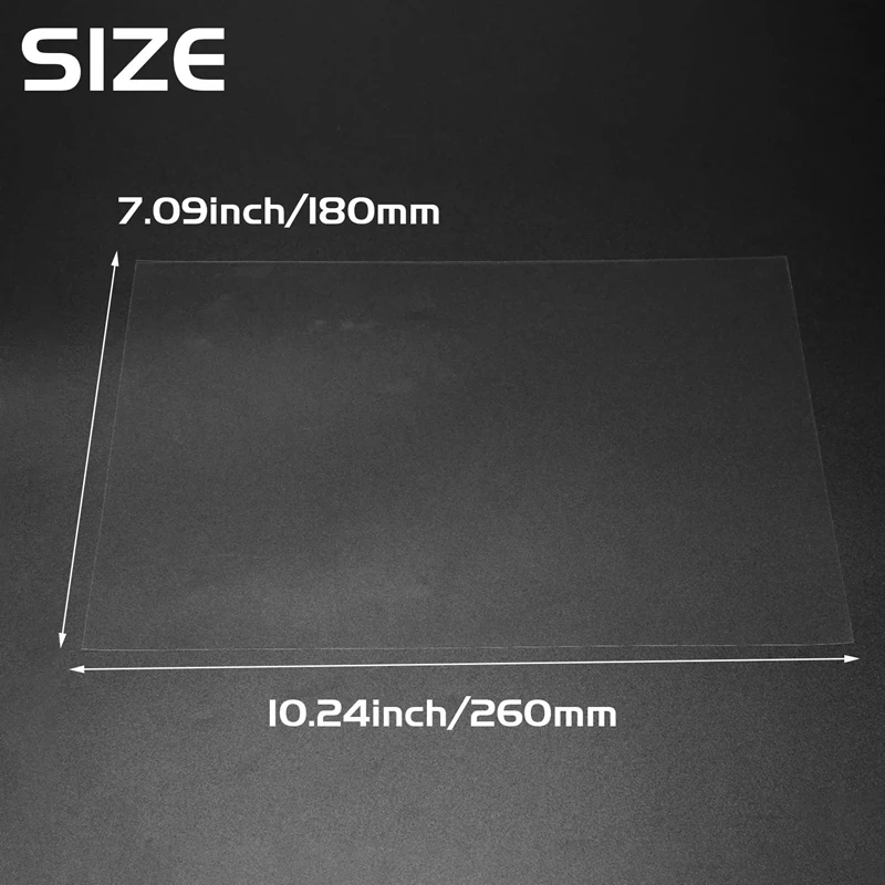 MONO X 및 Elegoo Saturn UV DLP LCD 송진 3D 프린터용 FEP 필름, 260x180x0.15mm, 2 개