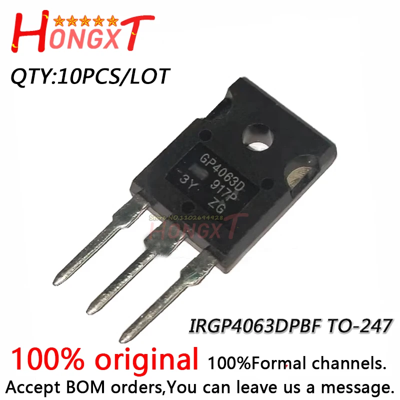 

10PCS 100% NEW GP4063D IRGP4063D IRGP4063DPBF TO-247 ultra fast recovery diode 600V 96A IGBT
