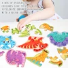 Wooden Jigsaw Puzzle Kids Toy Cartoon Animal Jigsaw Puzzles Game Early Educational Toys Gift Set for Children 4