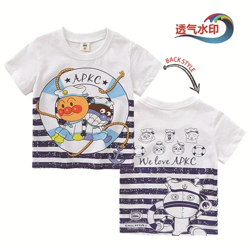 New Cartoon Anpanman Kids T Shirt For Summer Children Baby Boy Girl Short Sleeve T-Shirts Cotton Clothes Toddler Tops Tees Shirt 6
