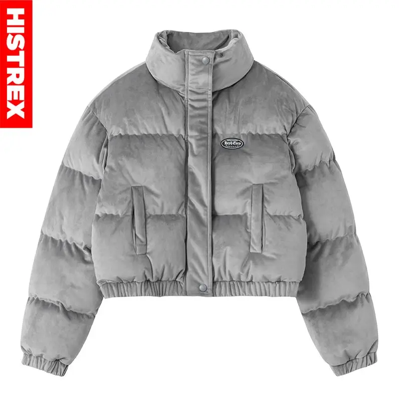 

HISTREX Brand Winter Parkas Jackets Women,Suede Wool Hip Hop Parka,Stand Collar Warm Coat Outerwear,2023 Casual Woman Clothing