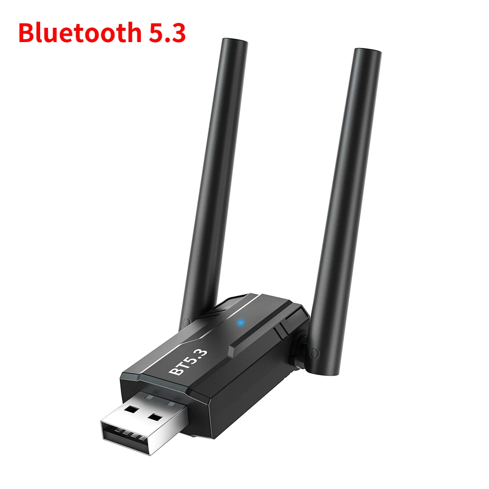 Bluetooth Adapter for PC, USB Bluetooth 5.3 Adapter, Long Range 328FT/100M Bluetooth  Dongle, Driver Free BT5.3 Adapter Compatible with Computer Windows  11/10/8.1, For Bluetooth Keyboard Mouse Printer 