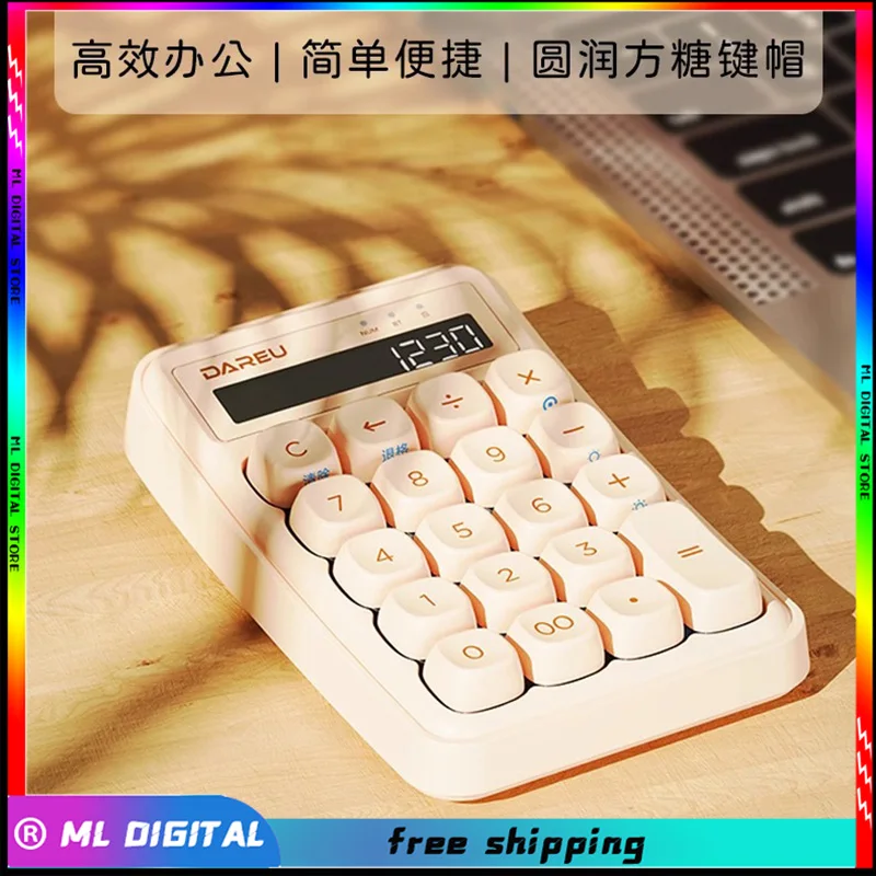 

Dareu Z19 Calculator Keypad Mini Keyboard Sugar Cubes Tri Mode Bluetooth Wireless Mechanical Keyboard Pc Accessories Office Gift