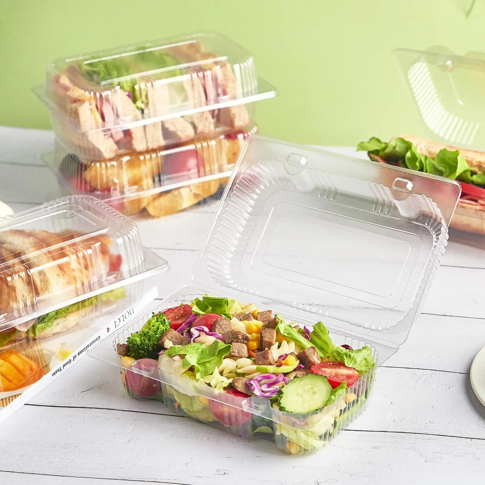 disposable food containers stack