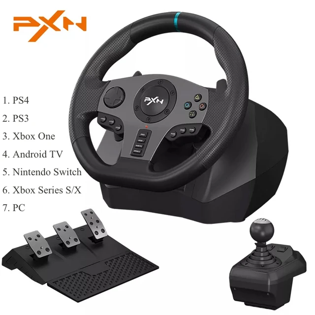 Android Tv 6 Gears Games Steering Wheel Computer Usb Driving Simulator Game  Joystick 900 Degree Simulation H Gear Racing Gameing - Wheels - AliExpress