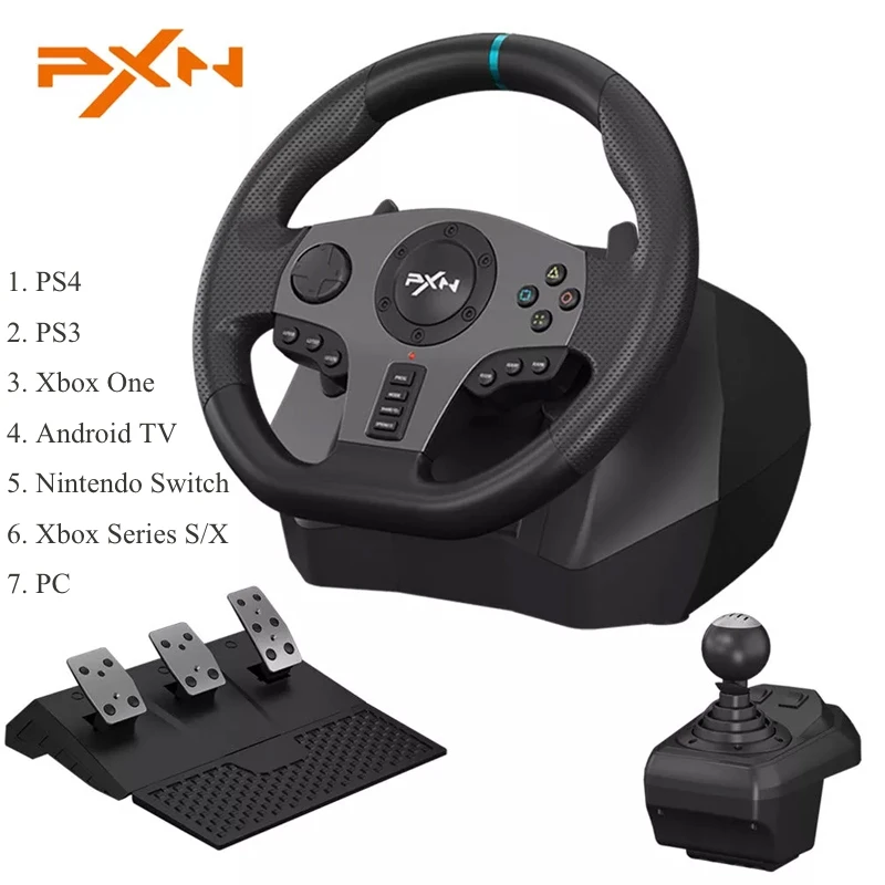 Donder span straal Gaming Stuurwiel Pxn V9 Volante Pc Gaming Racing Wheel Voor PS4/PS3/Xbox One/Android  Tv/Nintendo Switch/Xbox Serie S/X|Stuurwiel voor videogames| - AliExpress