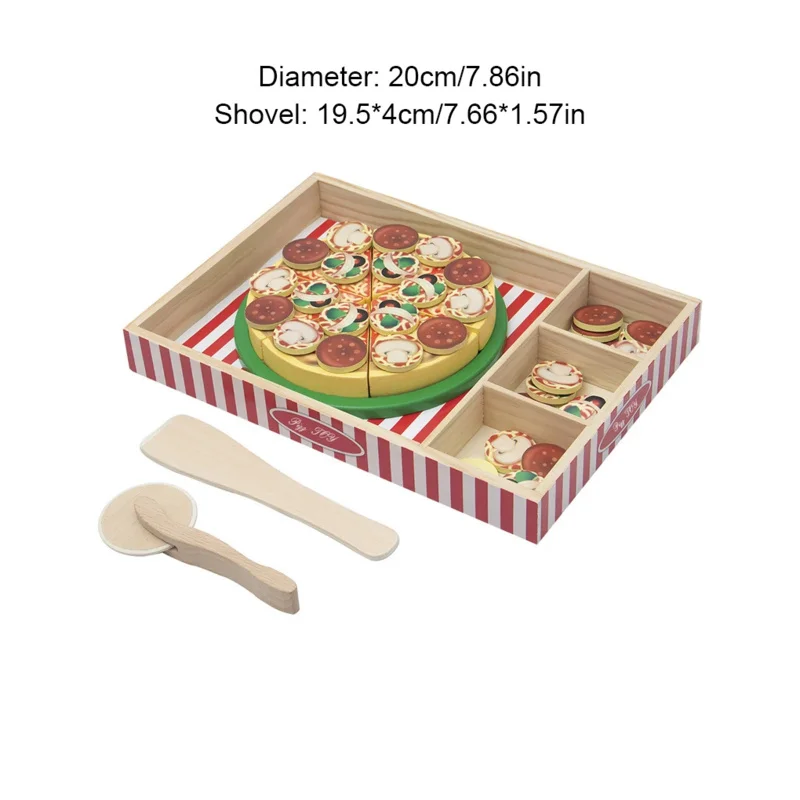 Children puzzle hands-on pizza simulation toys wooden Building Block
mushroom pizza chechelle Pretend Early Education toys gift 6