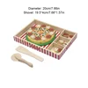 Children puzzle hands-on pizza simulation toys wooden Building Block
mushroom pizza chechelle Pretend Early Education toys gift 6