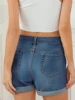 Women s Vintage High Waist Ripped Denim Shorts with Frayed Hem and Distressed Details for Summer Style 1