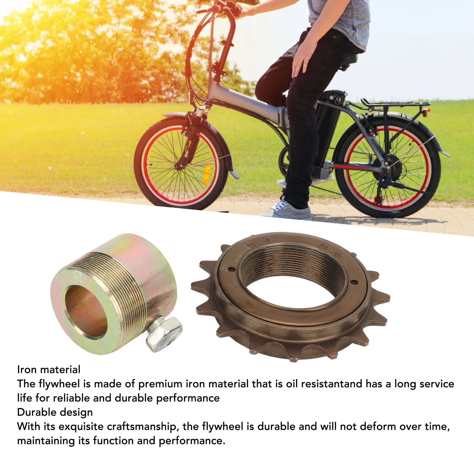 Bicycle Parts Bike Freewheel 16T Freewheel Metal Perfect Fit Lightweight Freewheel Adapter Kit Enhanced Power With 20mm Adapter For Karts
