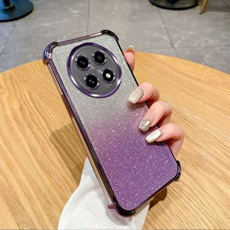 Shockproof Gradient Glitter Silicone Phone Case