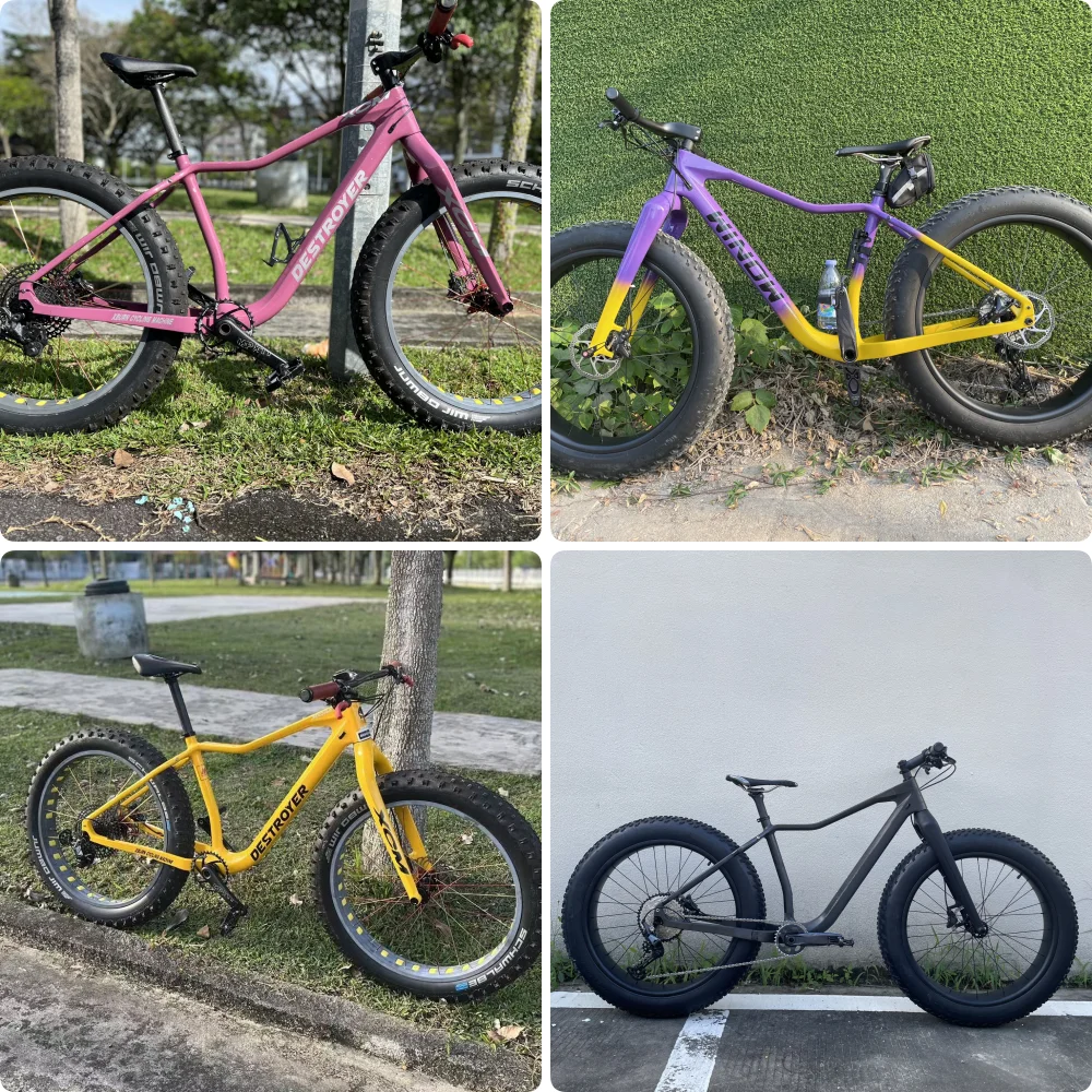 Winowsports-カーボンファイバーファットバイクフレーム,26