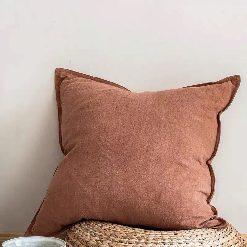Thicken Cotton Linen Sofa Cushion Cover Decoration Throw Pillow Cover Waist Pillowcase Pillows for Sofa Bed Chair Couch Decor 4