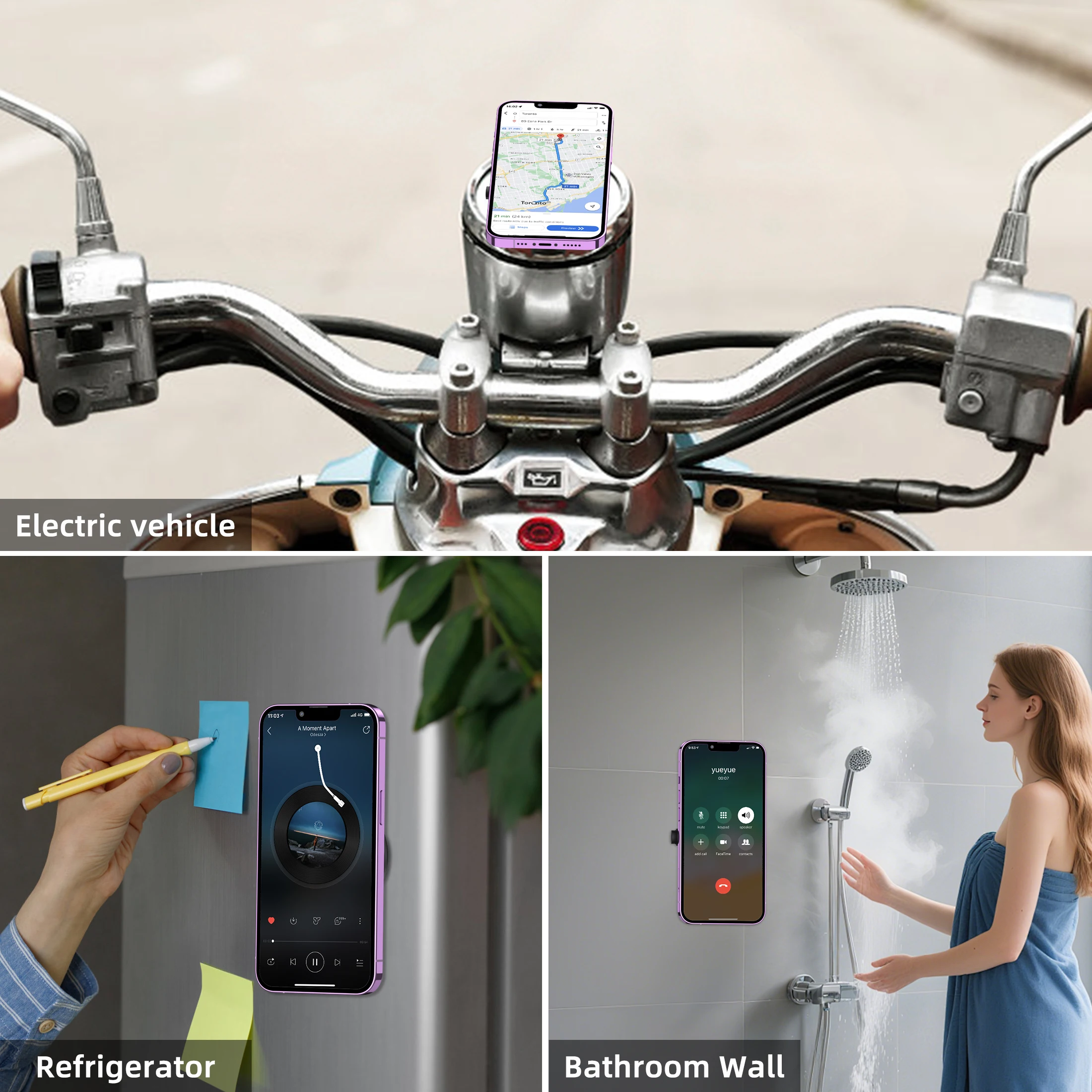 Versatile Magnetic Snap Phone Mount - 360° Rotating, Universal