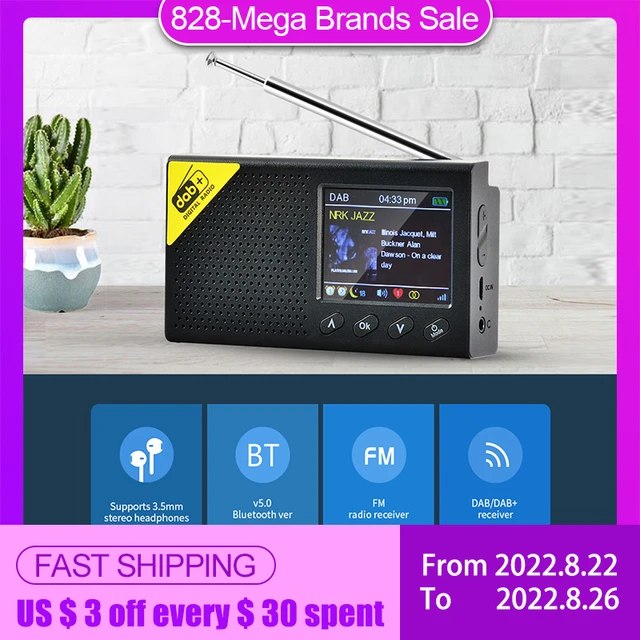 Portable Bluetooth-compatible 5.0 Digital Radio Dab/dab + And Fm Receiver  Home Using 2.4 Inch Lcd Display Screen Stereo Output - Radio - AliExpress
