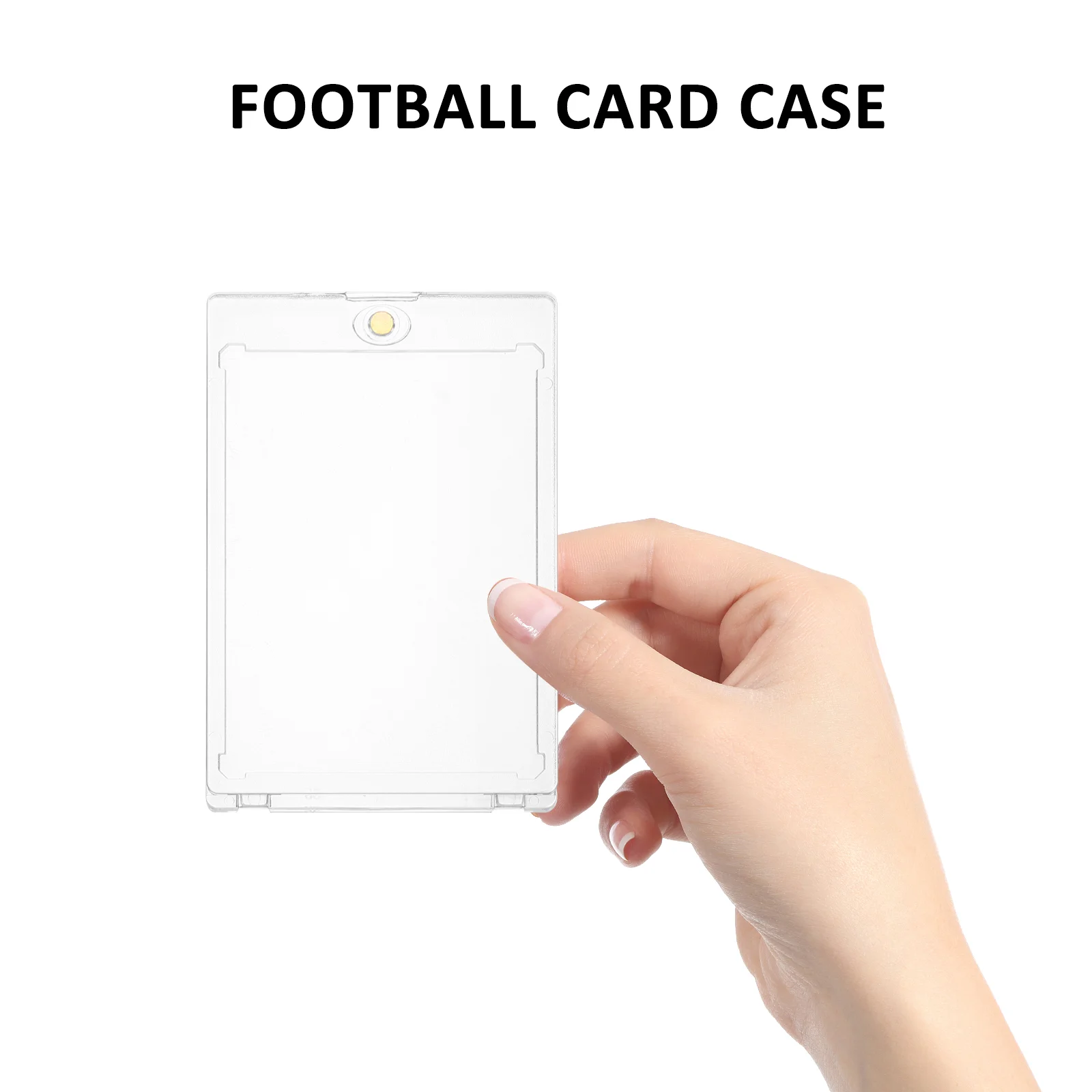 2 Pcs Magnetic Card Holder Clear Trading Card Case Sports Souvenirs Baseball Protector Football Game Display Acrylic