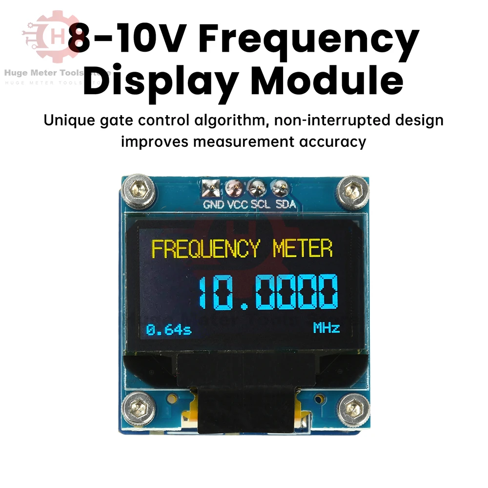 Modulo di visualizzazione della frequenza OLED DC 8-10V da 0,96 pollici Contatore di frequenza da 20 MHz-2,7 GHz con misuratore di frequenza del segnale digitale RF - immagine 3