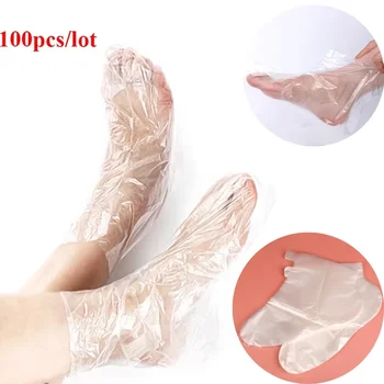 100PCS Sacchetti per piedi usa e getta trasparenti Detox SPA Coperture Pedicure Prevenire l'infezione Rimuovere Strumenti per la cura del piede screpolato Salvietta da bagno 1