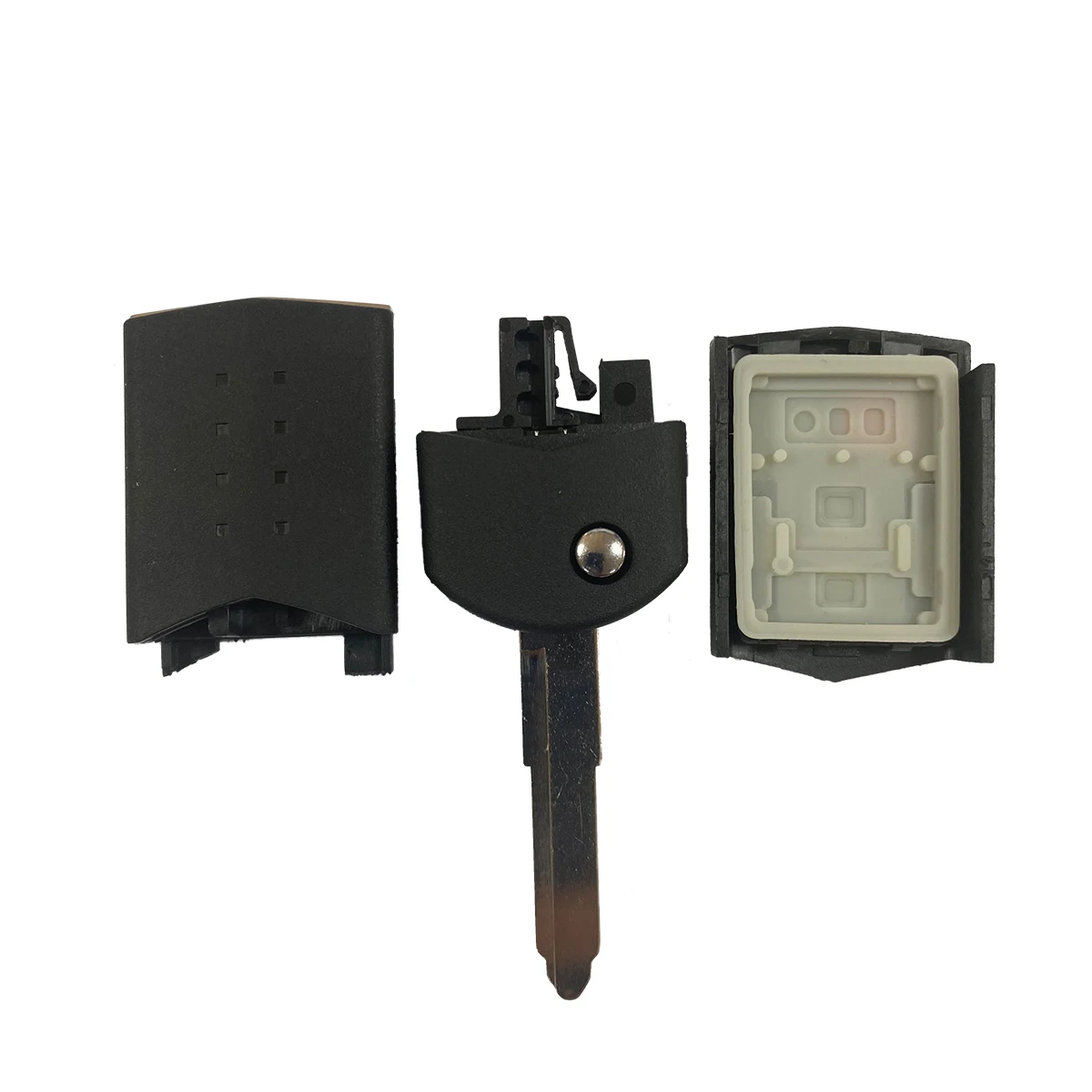 Custodia Portachiavi Telecomando Auto In Plastica E Metallo 3+1 Pulsanti - Sostitutivo Per Mazda 3 5 6 RX-8 CX-7 CX-9 (2003-2013) - 2