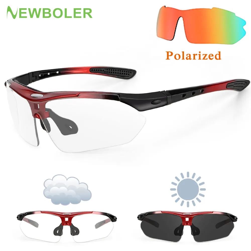 NEWBOLER фотохромные велосипедные очки поляризованные велосипедные очки мужские солнцезащитные очки MTB дорожные велосипедные очки защитные очки