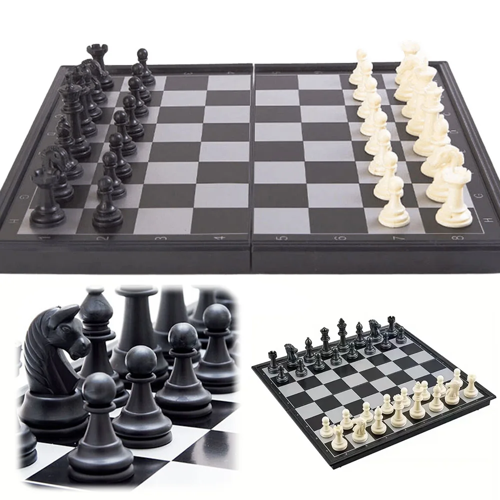 Magnetic Chess Set Foldable International Chess Board Game Travel Educational Toys For Kids And Adults magnetic chess set