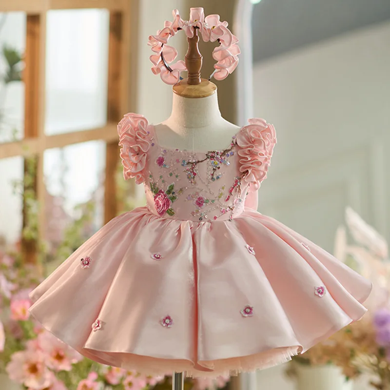 New light luxury original handmade children's dress embroidered