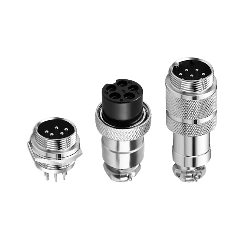 Electrical Connector 5/10/20Set GX12 GX16 GX20 2 3 4 5 6 7 8 9 10 12 14 15 Pin Male&Female Docking Aviator Aviation Plug Socket Circular Connector