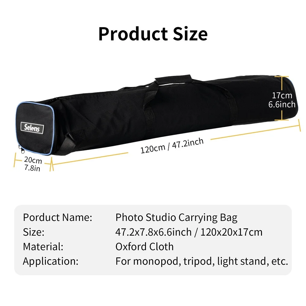 72cm Photography Light Stand Camera Bag Umbrellas Tripod Bag Waterproof Padd Zip