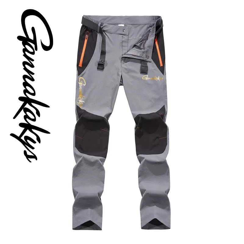 Summer Men's Fishing Pants Outdoor Pants Paired with Elastic Quick Drying Pants, Lightweight and Breathable Travel