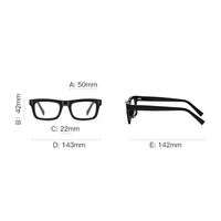 Transparent Gray Frame Square Myopia Prescription Glasses With Lenses Anti Blue Rays Student Myopes Lunettes  0 -0.5 -0.75 To -6 2