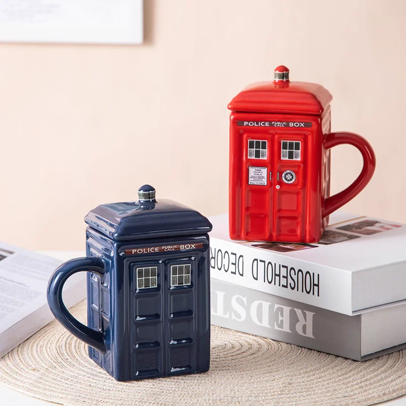 

14.5cm 450ml cartoon who the police box mark cup toy kids collection doctor model