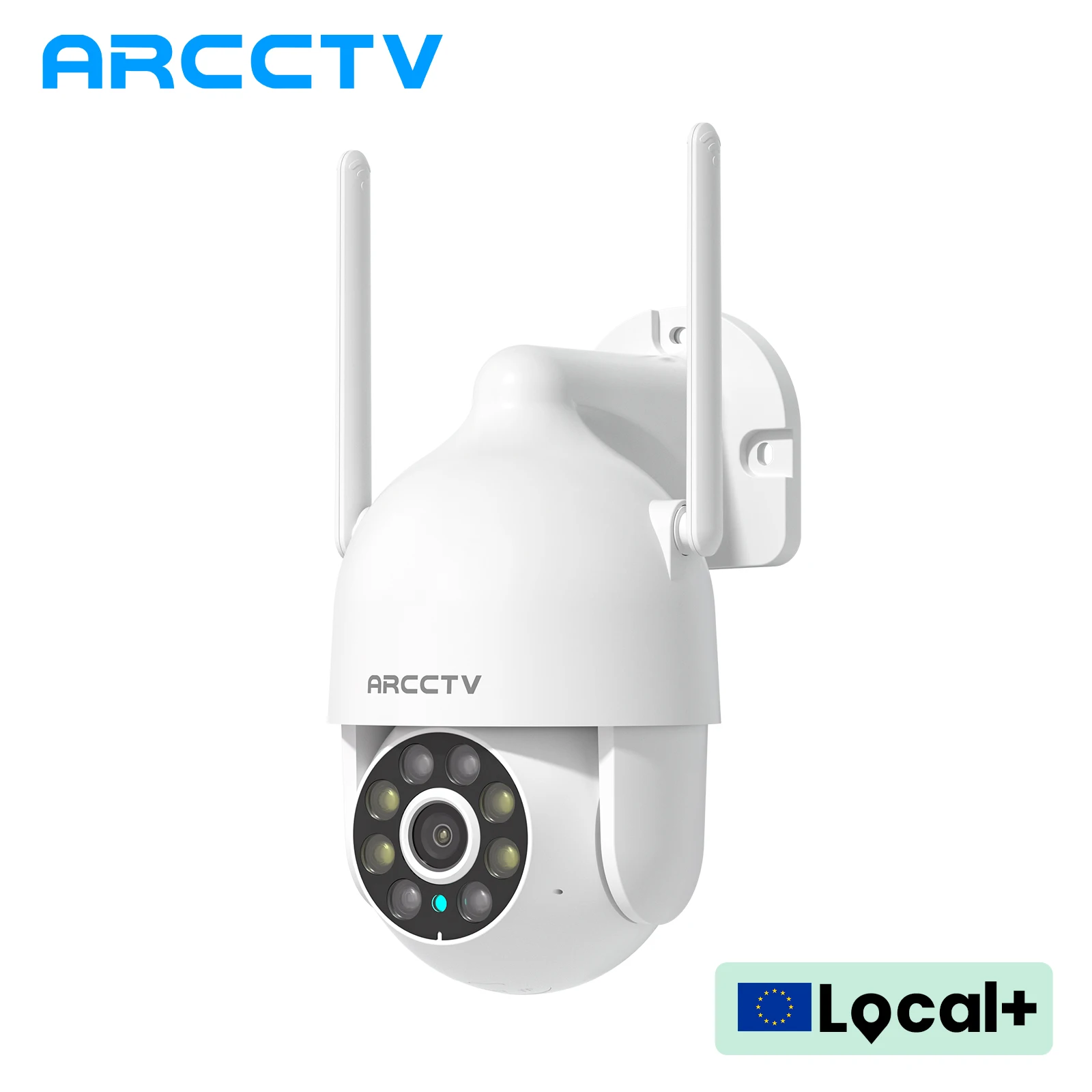ARCCTV 1296P Telecamera di sicurezza Wifi Telecamera di sorveglianza esterna 24/7 Registrazione HD Visione notturna a colori Tracciamento automatico Audio bidirezionale