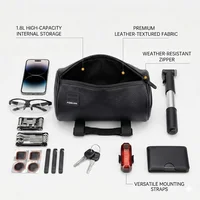 Sac de guidon de vélo étanche 1,8 L, sac de tube avant pour VTT et vélo de route, installation facile, grande capacité, sac de rangement pour le cyclisme 4