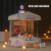 Kids Claw Machine Toy Stuffed Doll Gachapon Game Currency With Music Luminous 31CM Mini Arcade Machine For Children Gifts 2