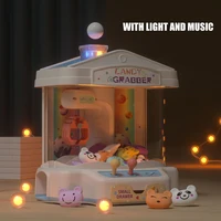 Kids Claw Machine Toy Stuffed Doll Gachapon Game Currency With Music Luminous 31CM Mini Arcade Machine For Children Gifts 2