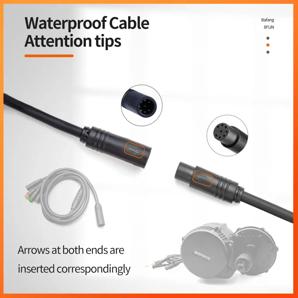 Lonrtesw VéLo éLectrique Ebike 5 Broches Mâle à Mâle Connecteur De Câble D'Extension D'Affichage Pour Mid Motor BBS01/BBS02