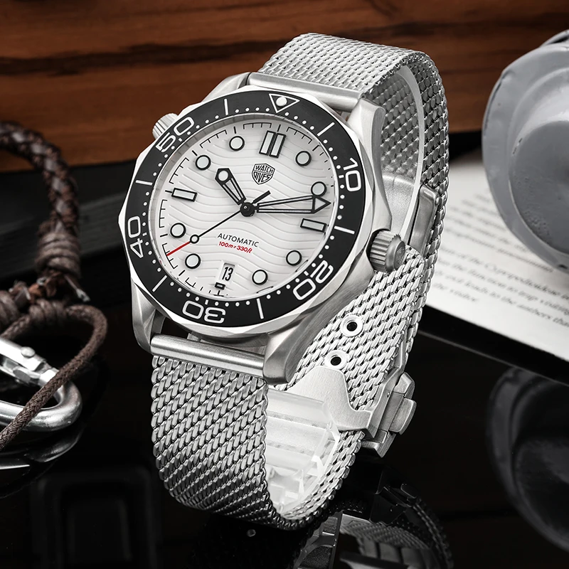 Watchdives WD007 Nttd Watch NH35 Automatic Movement 007 titanium Style Watches BGW9 Luminous Domed Sapphire Crystal Wristwatch