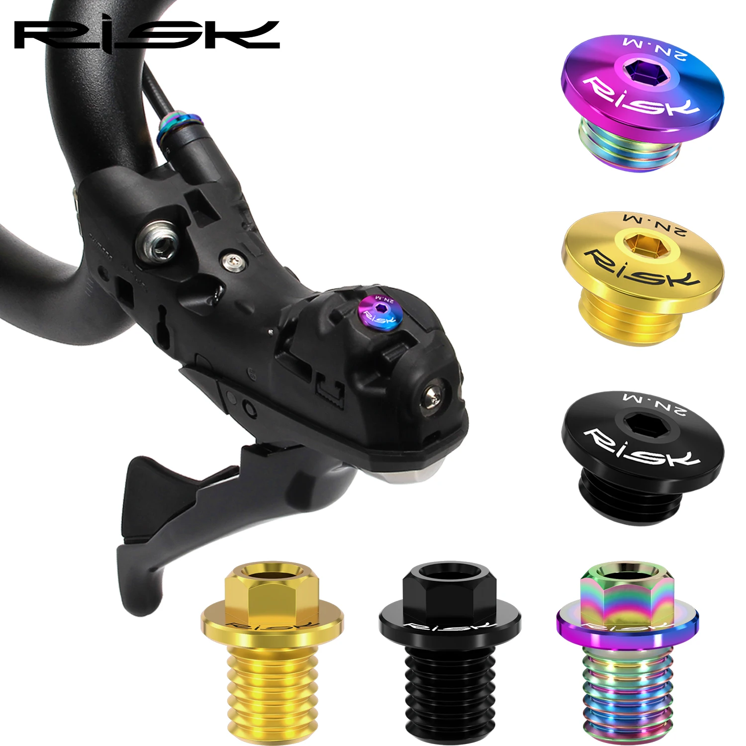 2pcs RISK Road Bicycle Bike Titanium Alloy Schaltung RT129 Bleed Bolts RT130 Hose Locking Bolts R8020 R8070 R8170 R9170