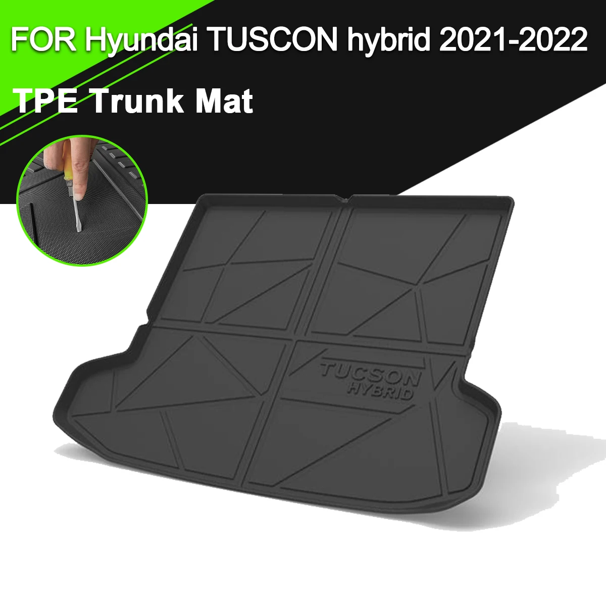 

Trunk Mat TPE FOR Hyundai TUSCON hybrid 2021-2022 Car Waterproof Non-Slip Rubber Cargo Liner Accessories