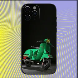 Sleek V-Vespa Scooter Moto Soft Black Phone Case for iPhone 12 Mini (Z1)