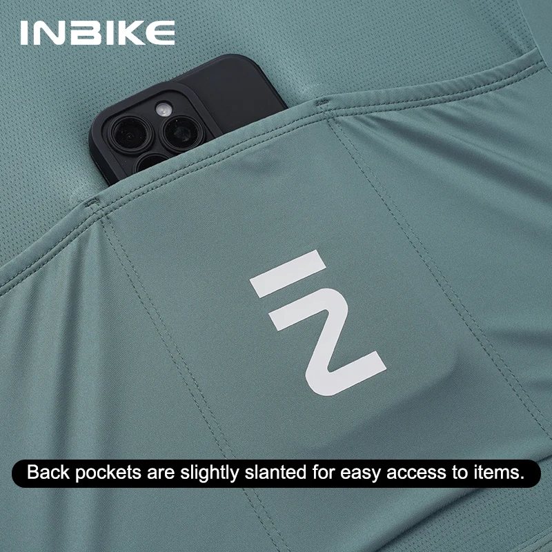 INBIKE Summer Pro Cycling Jersey Men Short Sleeve Road Bike Shirts Slim Fit Full Zipper with Pockets MTB Jersey Bicycle Clothing 5