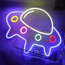 

Elliptical Planet Neon Sign Neon Light Battery Powered Home Decorative Wall Light Party Room Lighting Decor LED Neon Lamp