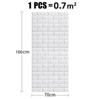 1/3/5/10M 3D Self-Adhesive Decor Wallpaper Continuous Waterproof Brick Wall Stickers Living Room Bedroom Wall Home Decoration 2
