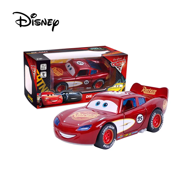 Cartoon toy boy car mobilization large alloy lightning McQueen racing car can open the door combination rebound car 3