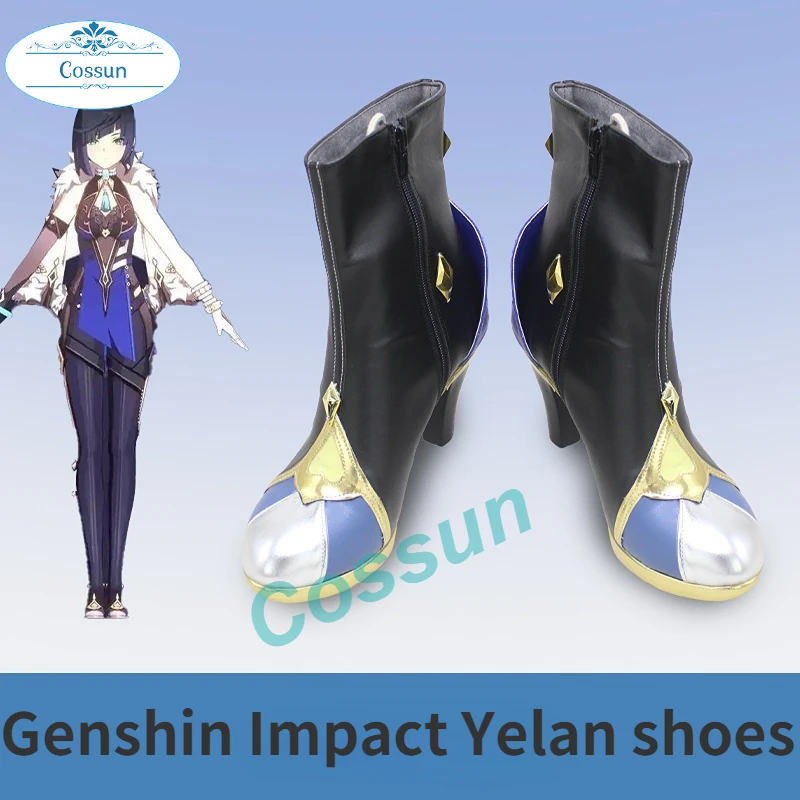 

Новое поступление, обувь для косплея игры Genshin Impact Yelan, женская обувь Yelan на высоком каблуке, обувь для косплея