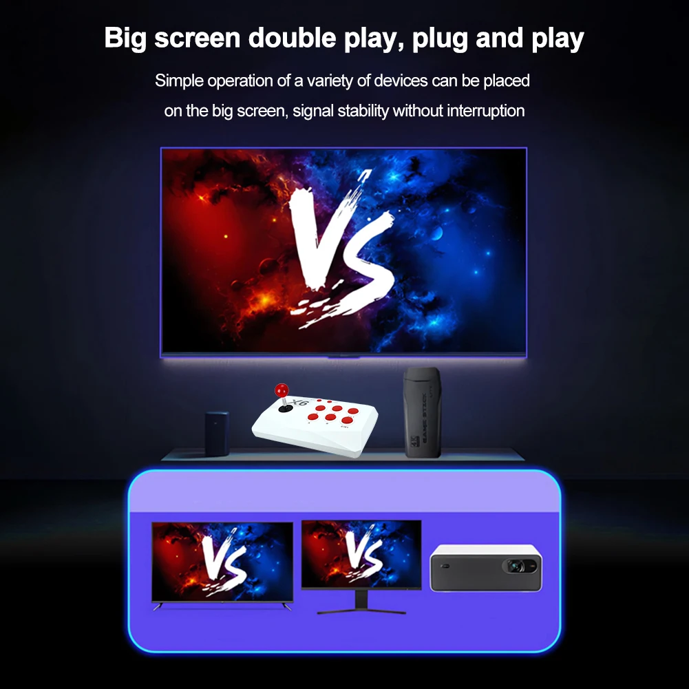M8-X6 아케이드 비디오 게임 콘솔, 아케이드 조이스틱, MAME, Sega, PS1, Atari용, 32, 64, 128G, 20000 개 이상의 게임 내장